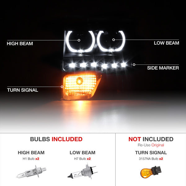 2009-2014 Ford F-150 Sinister Black Headlight