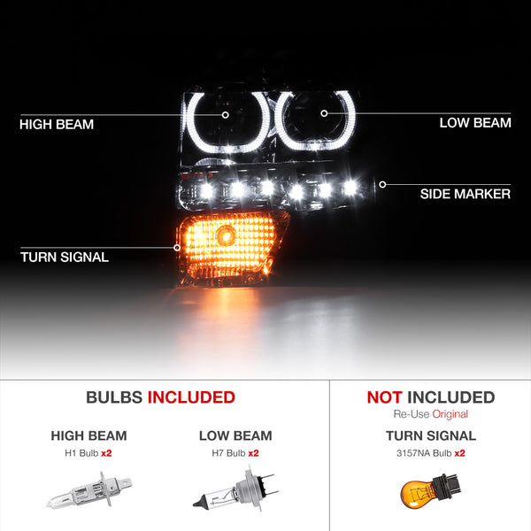 2009-2014 Ford F-150 Smoked Headlight
