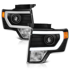 2009-2014 Ford F-150 Black Headlight