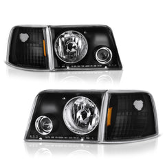 1993-1997 Ford Ranger Black Headlight