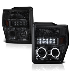 2008-2010 Ford F-250 | F-350 | F-450 | F-550 Superduty Smoked Headlight