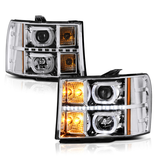 2007-2013 GMC Sierra 1500 Chrome Headlight