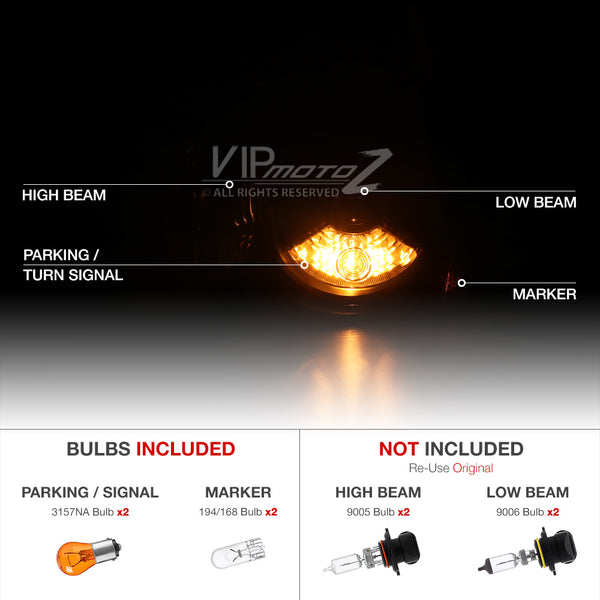 2008-2010 Jeep Grand Cherokee Black Headlight
