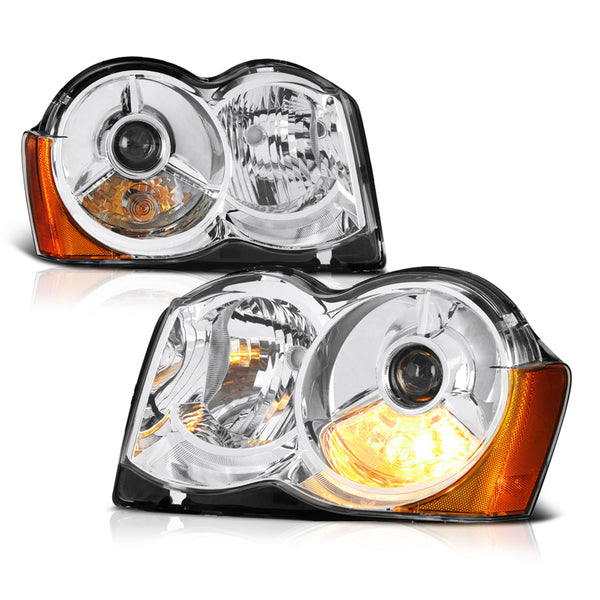 2008-2010 Jeep Grand Cherokee Chrome Headlight