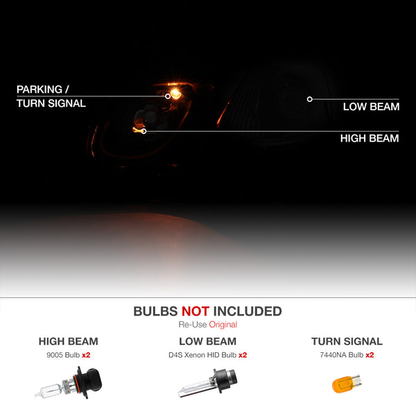 2006-2011 Lexus GS Series Black Headlight