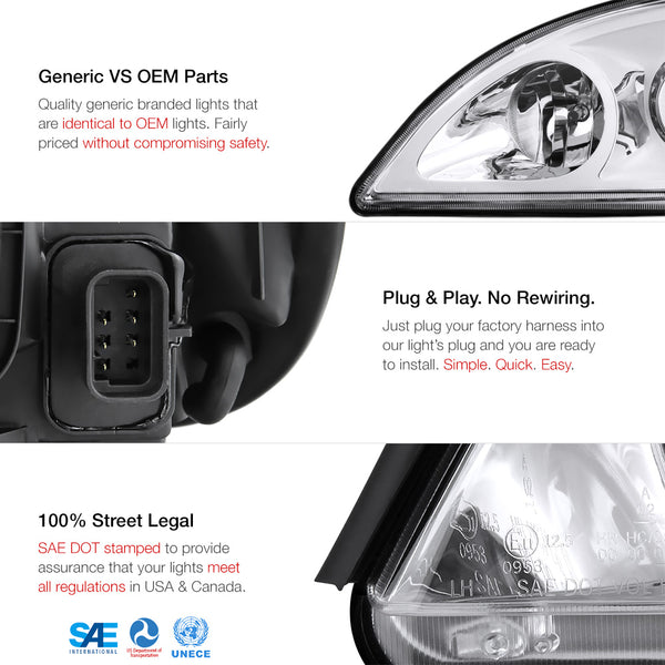 1998-2001 Mercedes-Benz W163 ML-Class Chrome Headlight
