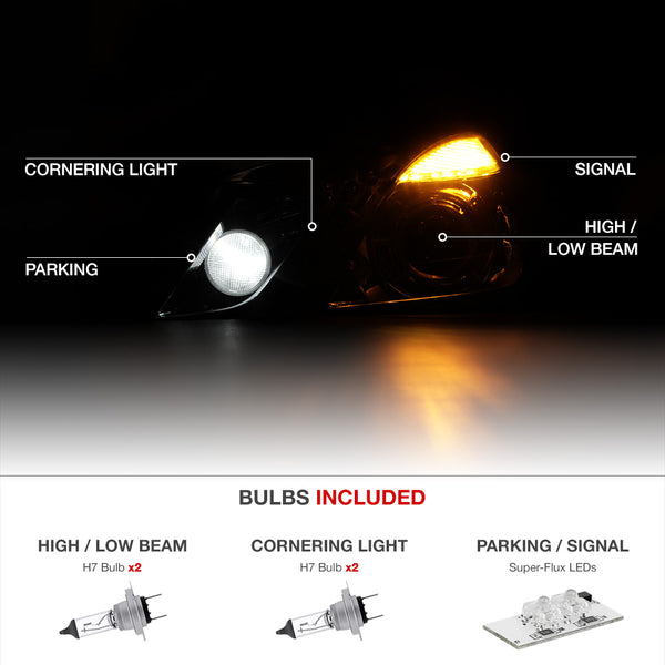 2010-2013 Mercedes-Benz W212 E-Class Black Headlight