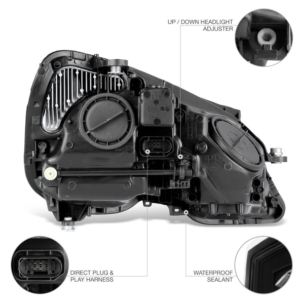 2010-2013 Mercedes-Benz W212 E-Class Black Headlight