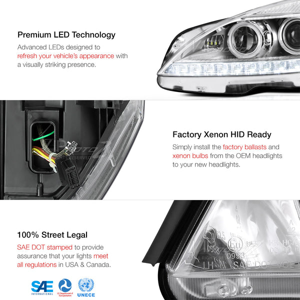 2007-2013 Mercedes-Benz W221 S-Class Chrome Headlight