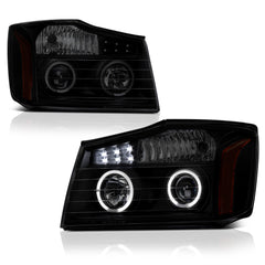 2004-2015 Nissan Titan Sinister Black Headlight