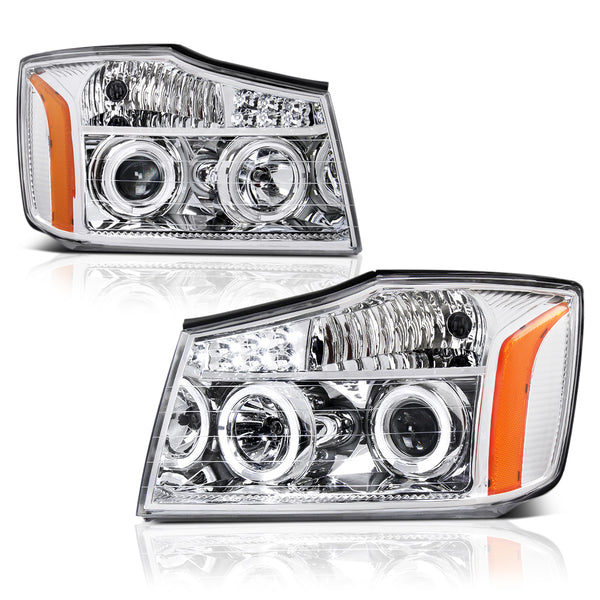2004-2015 Nissan Titan Chrome Headlight