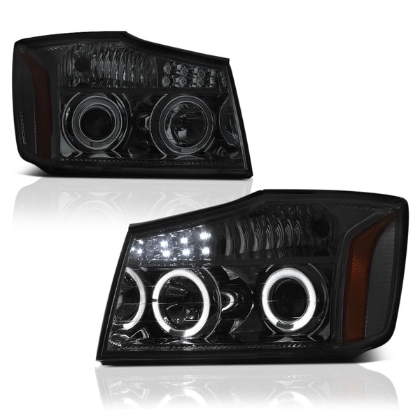 2004-2015 Nissan Titan Smoked Headlight