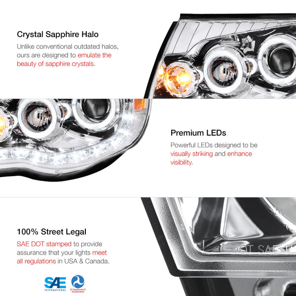 2005-2011 Toyota Tacoma Chrome Headlight