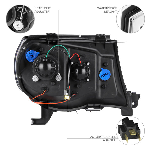 2005-2011 Toyota Tacoma Chrome Headlight