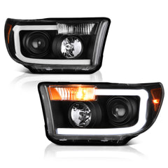 2007-2013 Toyota Tundra Black Headlight