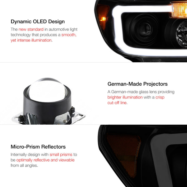 2007-2013 Toyota Tundra Sinister Black Headlight