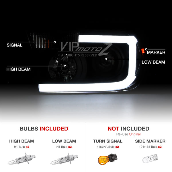 2007-2013 Toyota Tundra Sinister Black Headlight