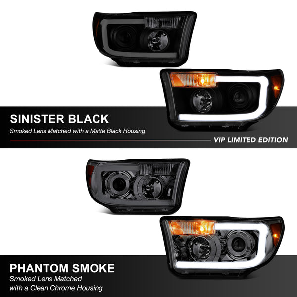 2007-2013 Toyota Tundra Sinister Black Headlight