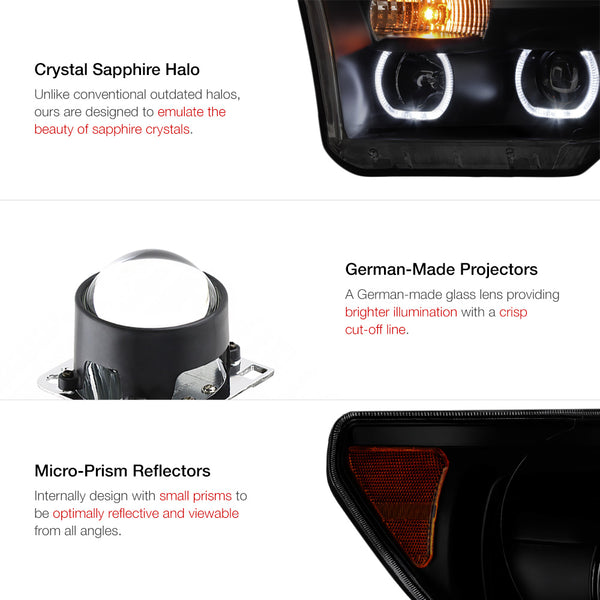 2007-2013 Toyota Tundra Sinister Black Headlight