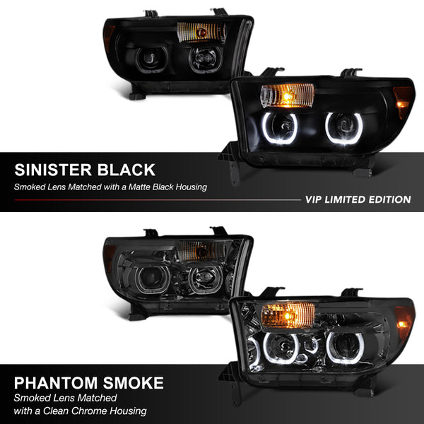 2007-2013 Toyota Tundra Sinister Black Headlight