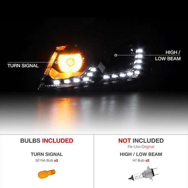 2012-2015 Volkswagen B7 Passat Black Headlight
