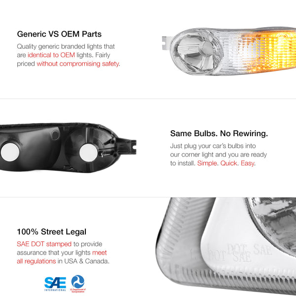 2001-2006 GMC Yukon Denali Chrome Corner Light