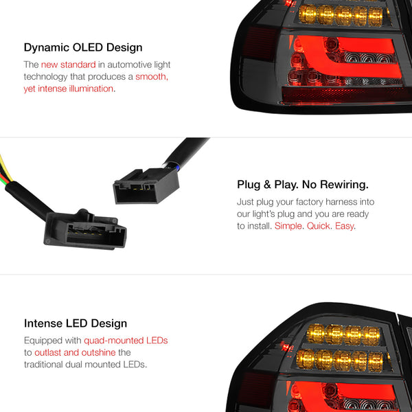 2006-2008 BMW E90 3-Series Smoked Tail Light