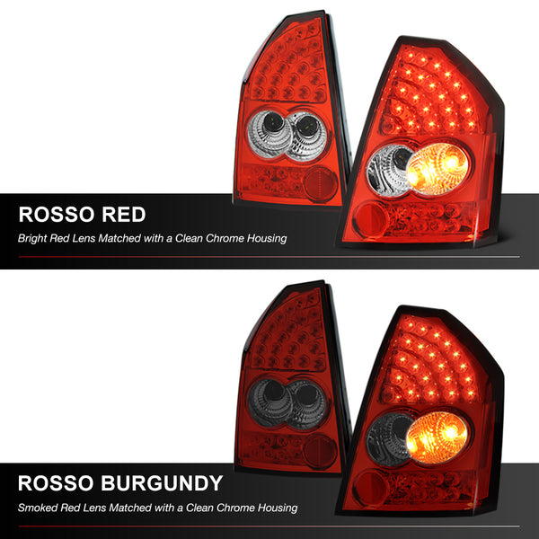 2005-2007 Chrysler 300C Rosso Burgundy Tail Light