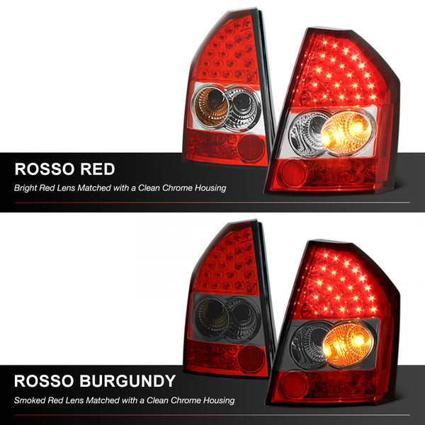 2008-2010 Chrysler 300C Rosso Burgundy Tail Light
