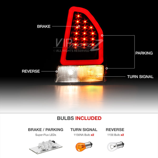 2008-2010 Chrysler 300C Sinister Black Tail Light