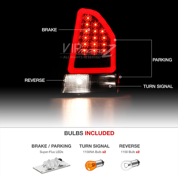2008-2010 Chrysler 300C Rosso Burgundy Tail Light
