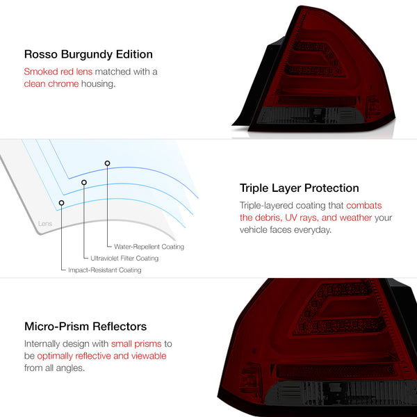 2006-2013 Chevrolet Impala Rosso Burgundy Tail Light