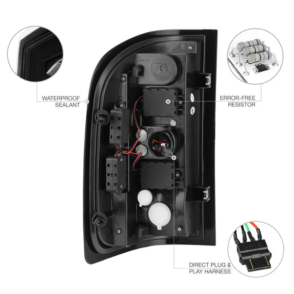 2010-2012 Chevrolet Silverado 1500 | 2500HD | 3500HD Black Tail Light