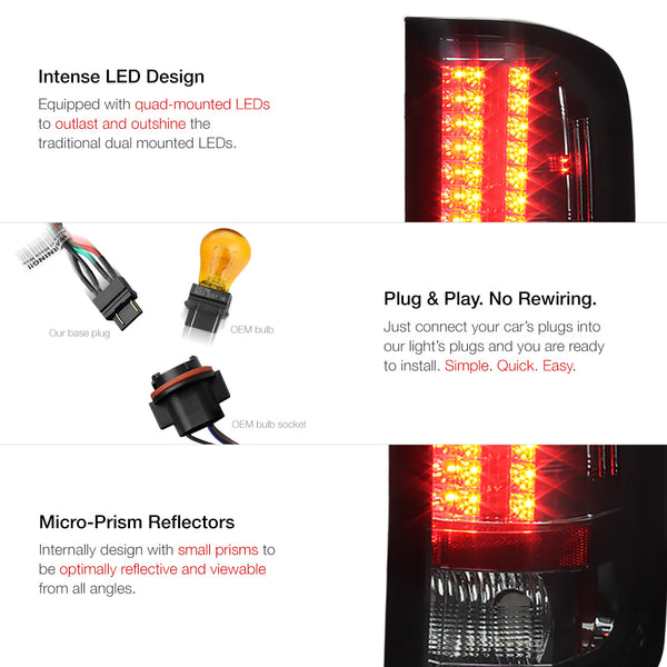 2010-2012 Chevrolet Silverado 1500 | 2500HD | 3500HD Smoked Tail Light