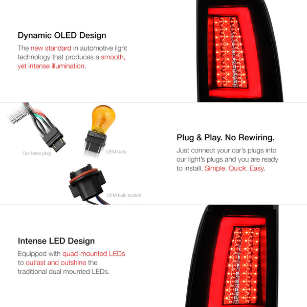 1999-2002 Chevrolet Silverado 1500 | 2500 | 3500 Sinister Black Tail Light