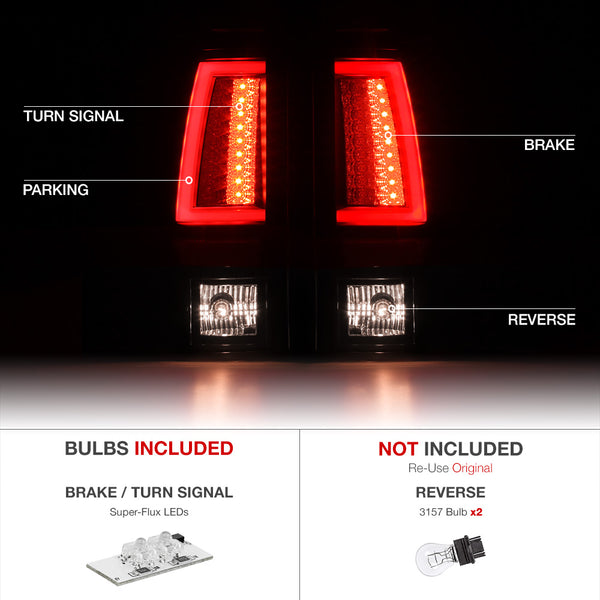 1999-2002 Chevrolet Silverado 1500 | 2500 | 3500 Sinister Black Tail Light