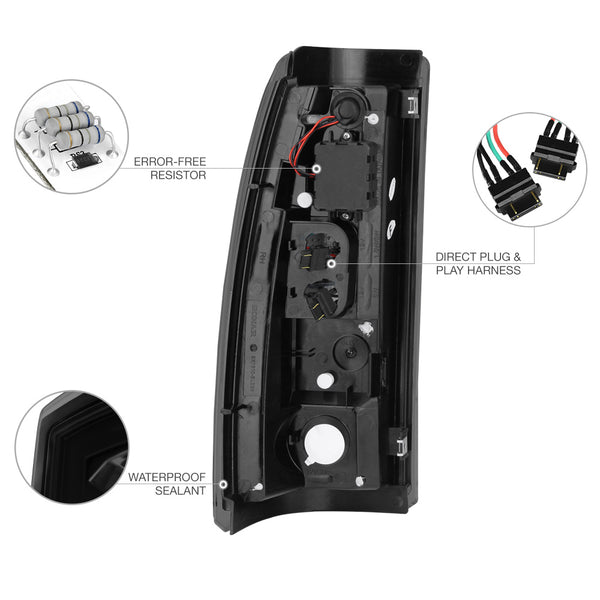 1999-2002 Chevrolet Silverado 1500 | 2500 | 3500 Sinister Black Tail Light