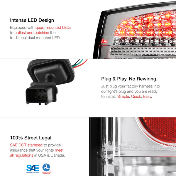 2009-2010 Dodge Charger Chrome Tail Light