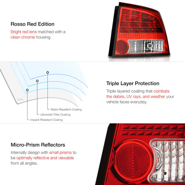 2009-2010 Dodge Charger Rosso Red Tail Light