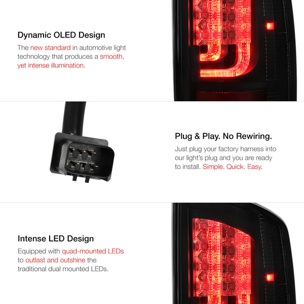2002-2006 Dodge RAM 1500 Sinister Black Tail Light