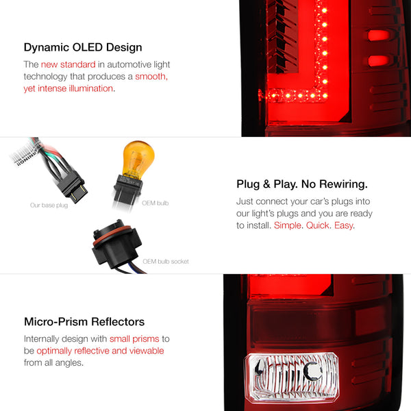 2014-2015 GMC Sierra 1500 Red Tail Light