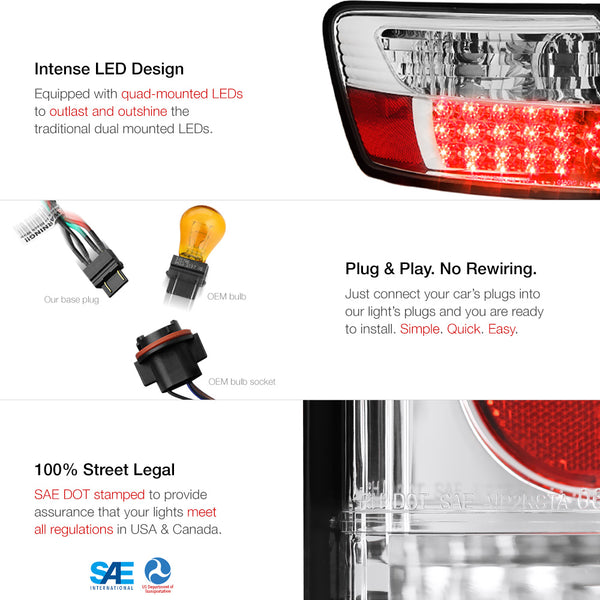 2006-2011 Honda Civic Chrome Tail Light