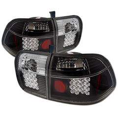 1996-1998 Honda Civic Black Tail Light