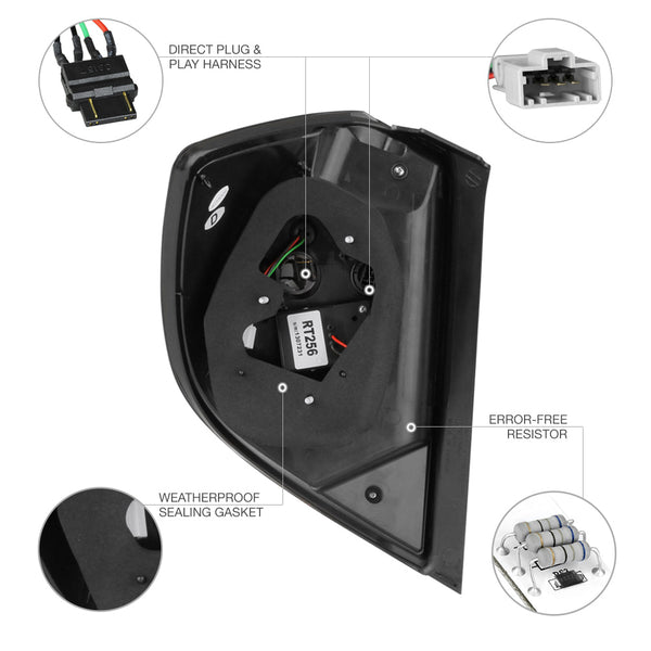 2009-2013 Honda Fit Black Tail Light