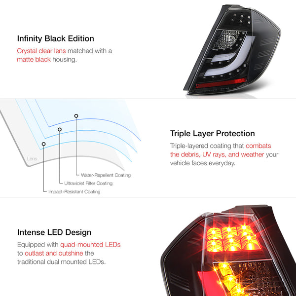 2009-2013 Honda Fit Black Tail Light