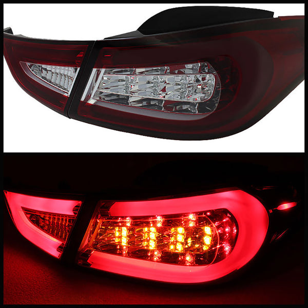 2011-2013 Hyundai Elantra Rosso Red Tail Light