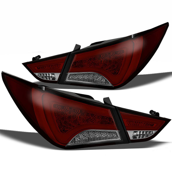 2011-2014 Hyundai Sonata Rosso Burgundy Tail Light