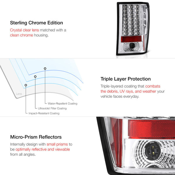 2005-2006 Jeep Grand Cherokee Chrome Tail Light