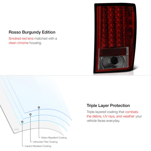 2005-2006 Jeep Grand Cherokee Rosso Burgundy Tail Light