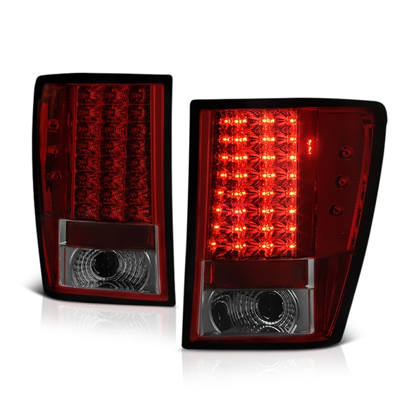 2007-2010 Jeep Grand Cherokee Rosso Burgundy Tail Light